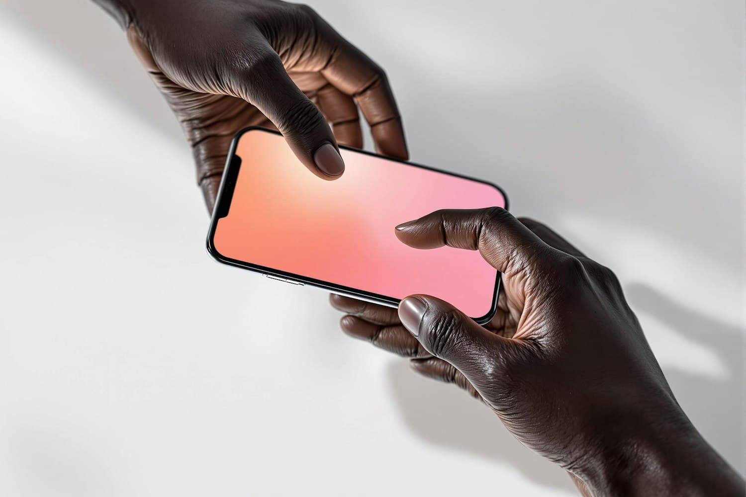 Two hands holding a smartphone